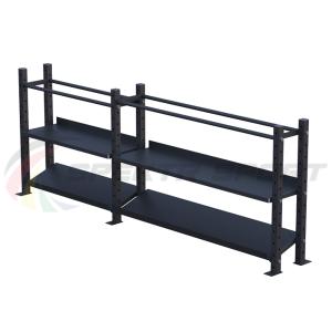 Купить Модульный стеллаж для гантелей, гирь и медболов 3180х430х1200 (2 секции) в Октябрьске 